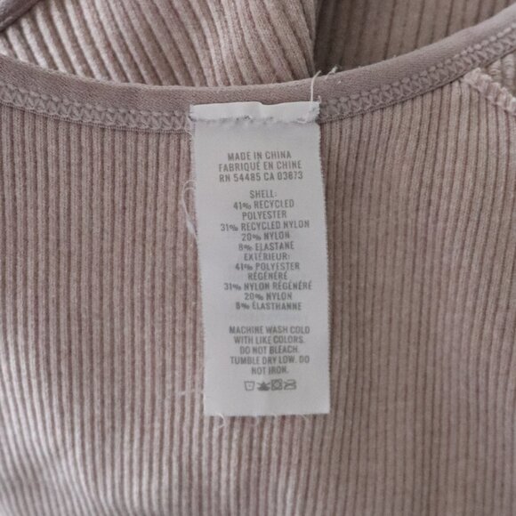 Aerie Women's Pink Sz L Ribbed V-Neck Criss Cross Stretch Casual Bra - Picture 8 of 9
